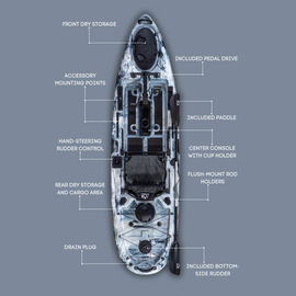 Hoodoo Voyager 100P Pedal Drive Kayak - 0
