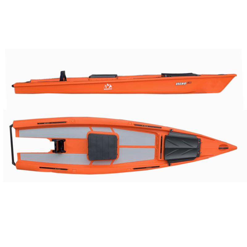 Hoodoo Hero 130 Skiff Radiant Citrus Orange With Outboard