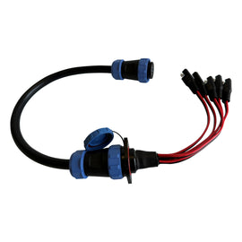 5 Circuit Heavy Duty, Waterproof, Quick Disconnect Jumper Kit - Panel Mount and Dual Plug Jumper Harness (YP-QD5X-18K) - 0