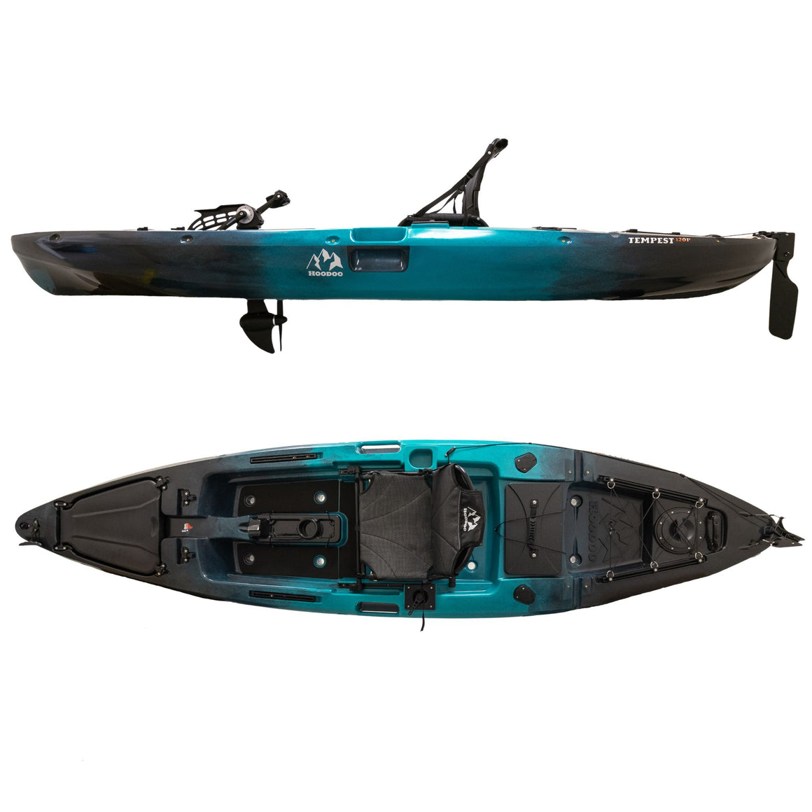 Hoodoo Tempest 120P Pedal Drive Kayak Made in Texas Hoodoo Sports