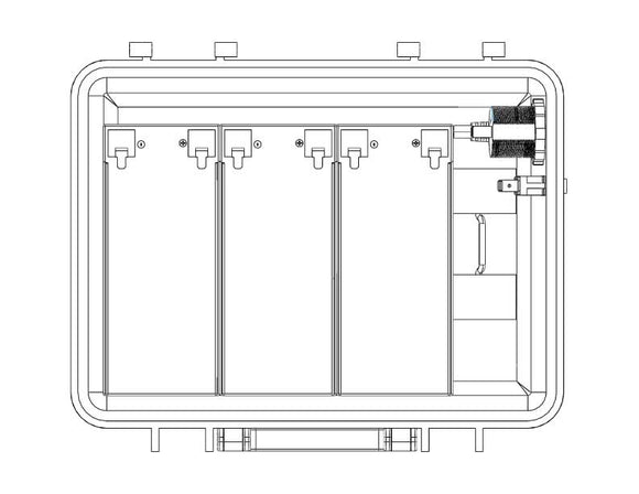 Portable Power Station with 5 Circuit Wireless Digital Switching System (batteries not included)