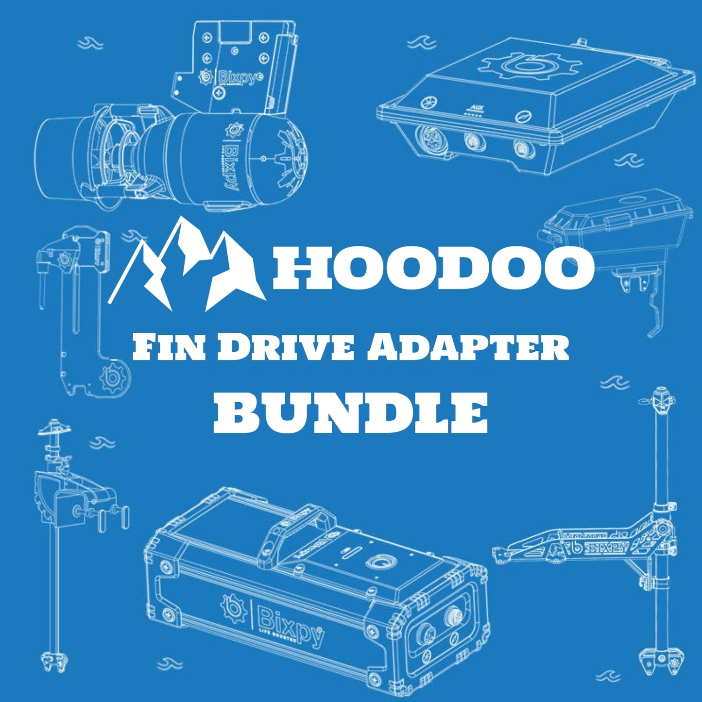 Hoodoo/Bixpy K-1 Outboard Kit - Fin Drive Adapter Bundle