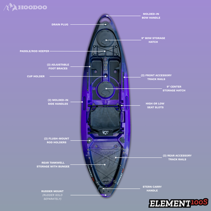 Hoodoo Element 100S Sit On Top Kayak