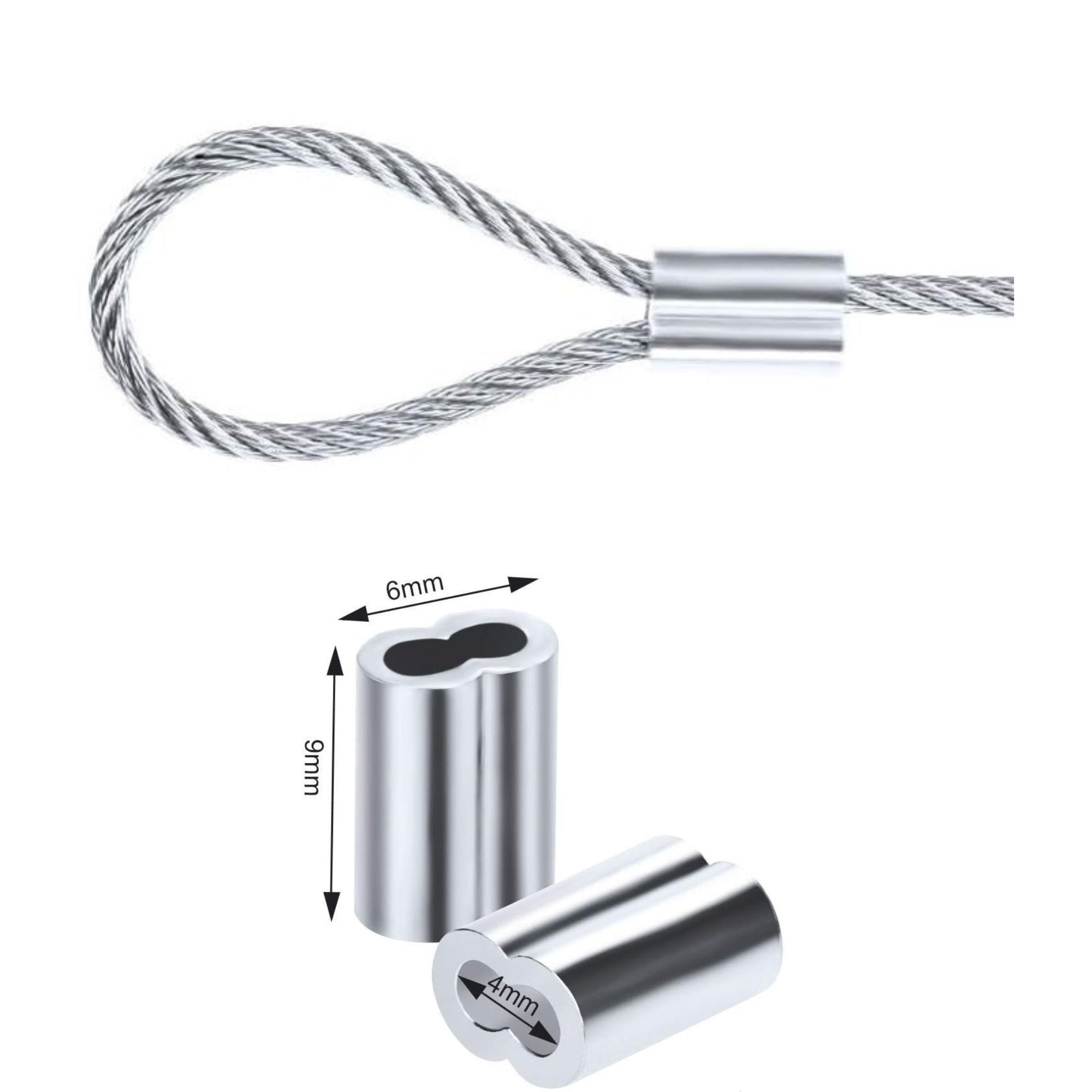 Aluminum Cable Sleeves 3/16 Lot of 20 Aircraft Cable Crimps Aluminum Cable Sleeves 3/16 Lot of 20 Aircraft Cable Crimps