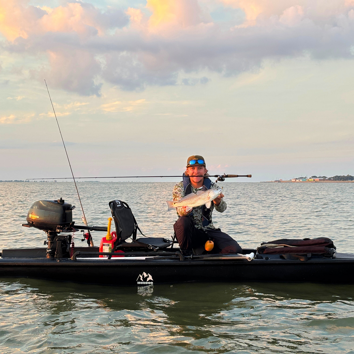 Hero 130 Apex Microskiff Fin Drive Motor Ready Kayak - Redfish Matagorda Bay