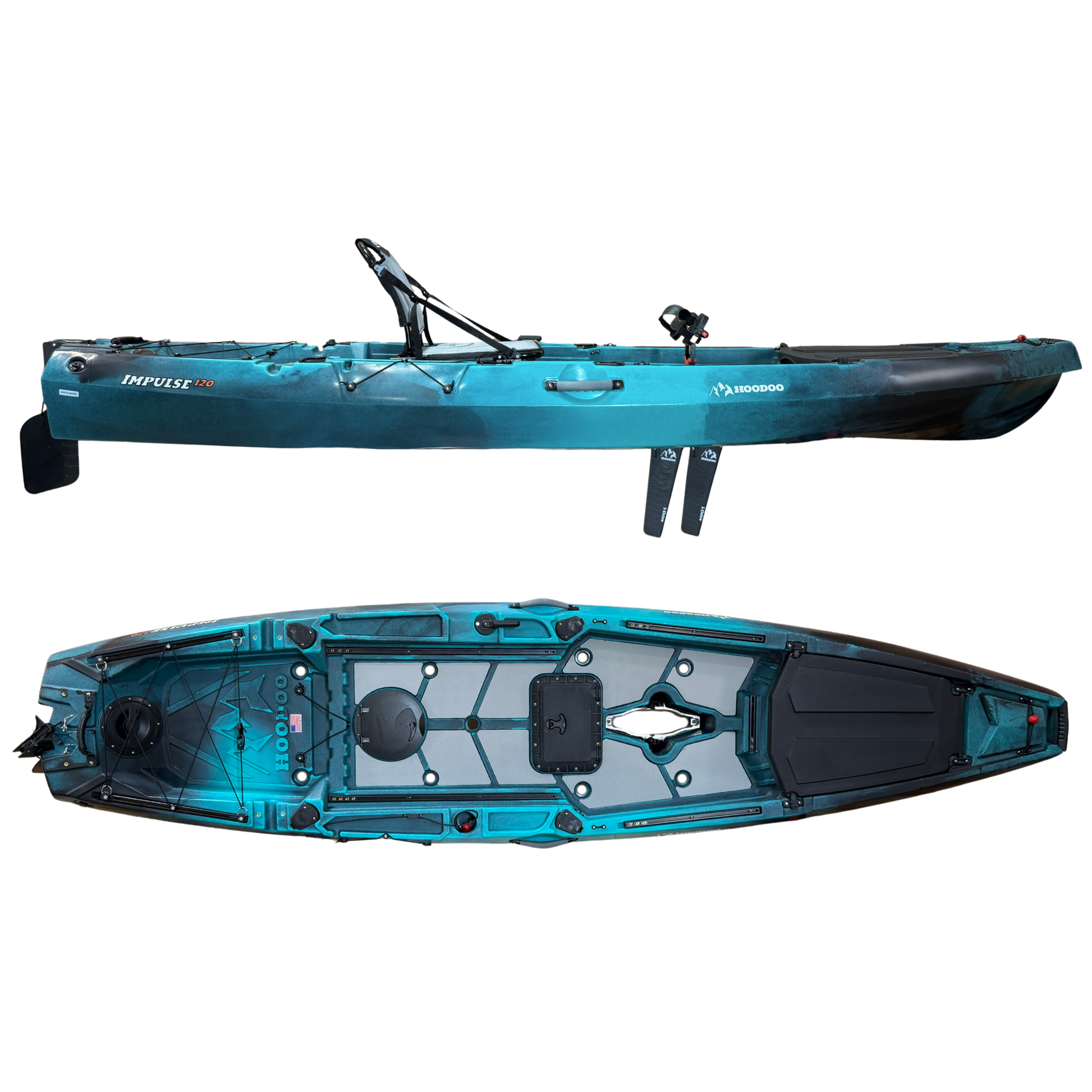 kayak with pedals for fishing Impulse 120 Pedal Kayak – Fin Drive Fishing Kayak