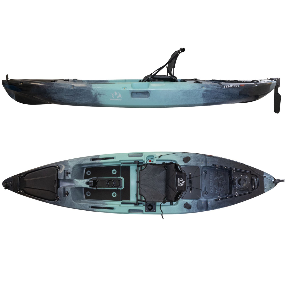 Hoodoo Tempest 120P Pedal Drive Kayak Made in Texas Hoodoo Sports