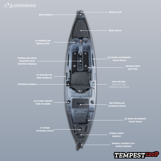 Hoodoo Tempest 120P Pedal Drive Kayak