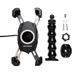 YP-MPWC 12 Volt Mobile Phone Wireless Fast Charger (15W) | One Hand Operation | 360 Degree Adjustable Gooseneck Action Mount - 0