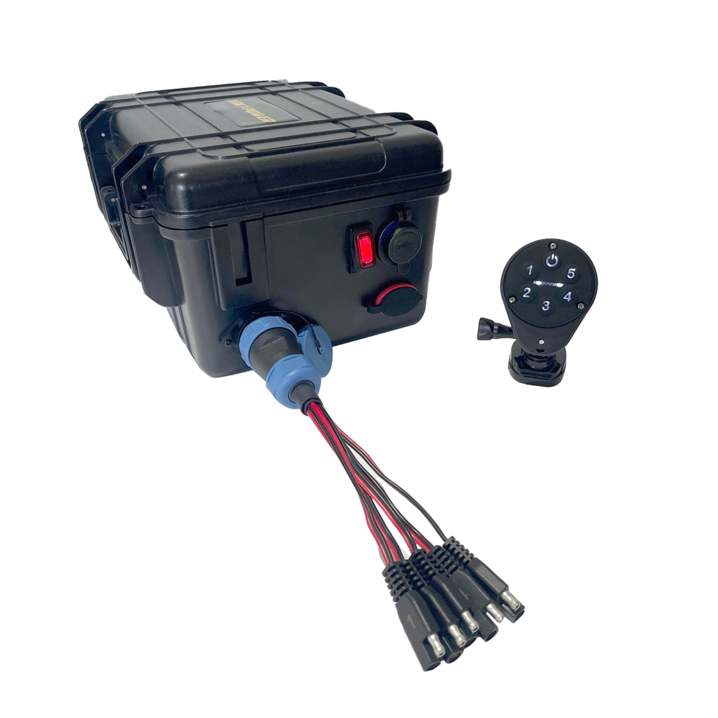 Portable Power Station with 5 Circuit Wireless Digital Switching System (batteries not included) - 0