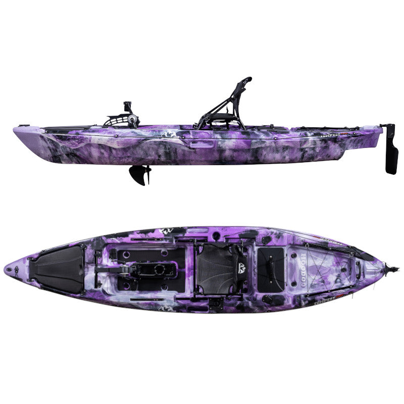 HOODOO Tempest 120P Pedal Drive Kayak Kayak Hoodoo Sports Purple Haze 