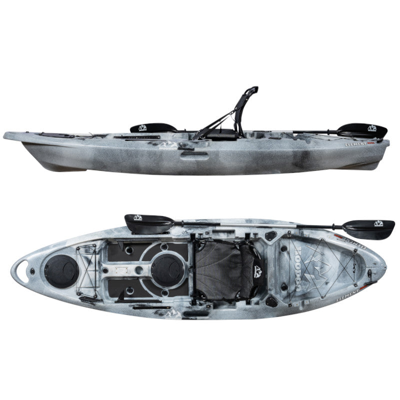 HOODOO Element 100S Sit On Top Kayak Kayak Hoodoo Sports Gray Mist 