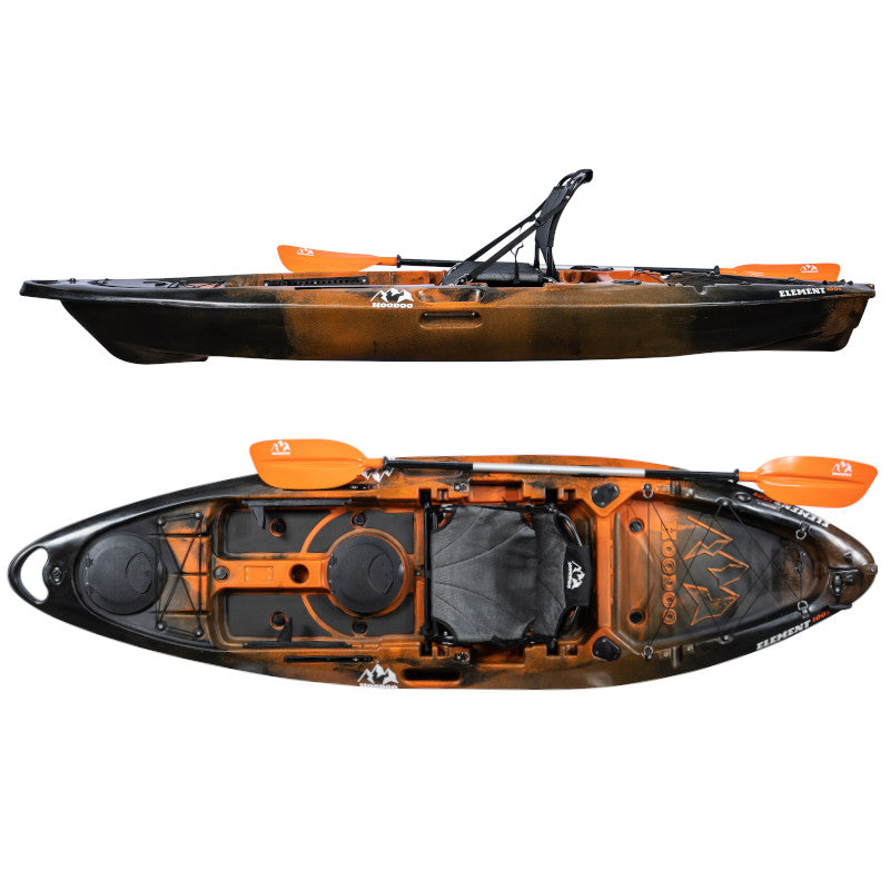 HOODOO Element 100S Sit On Top Kayak Kayak Hoodoo Sports Molten Lava 