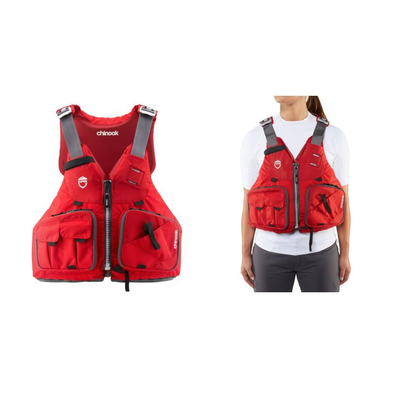 NRS Chinook Fishing PFD PFD NRS XS/M 30"-42" Chest Size Red 