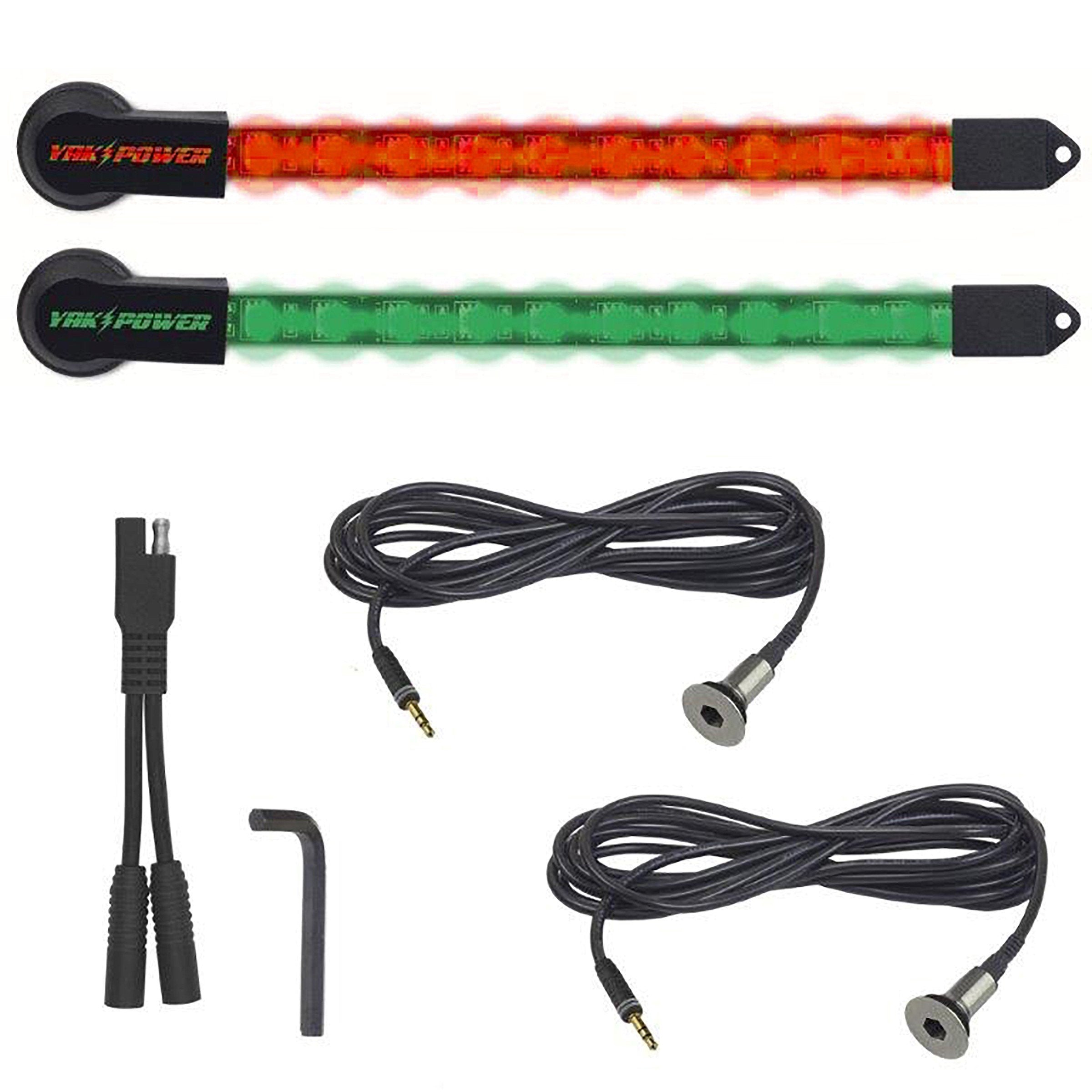 10" LED Light Kit, 2-Piece Red & Green - Hoodoo Sports