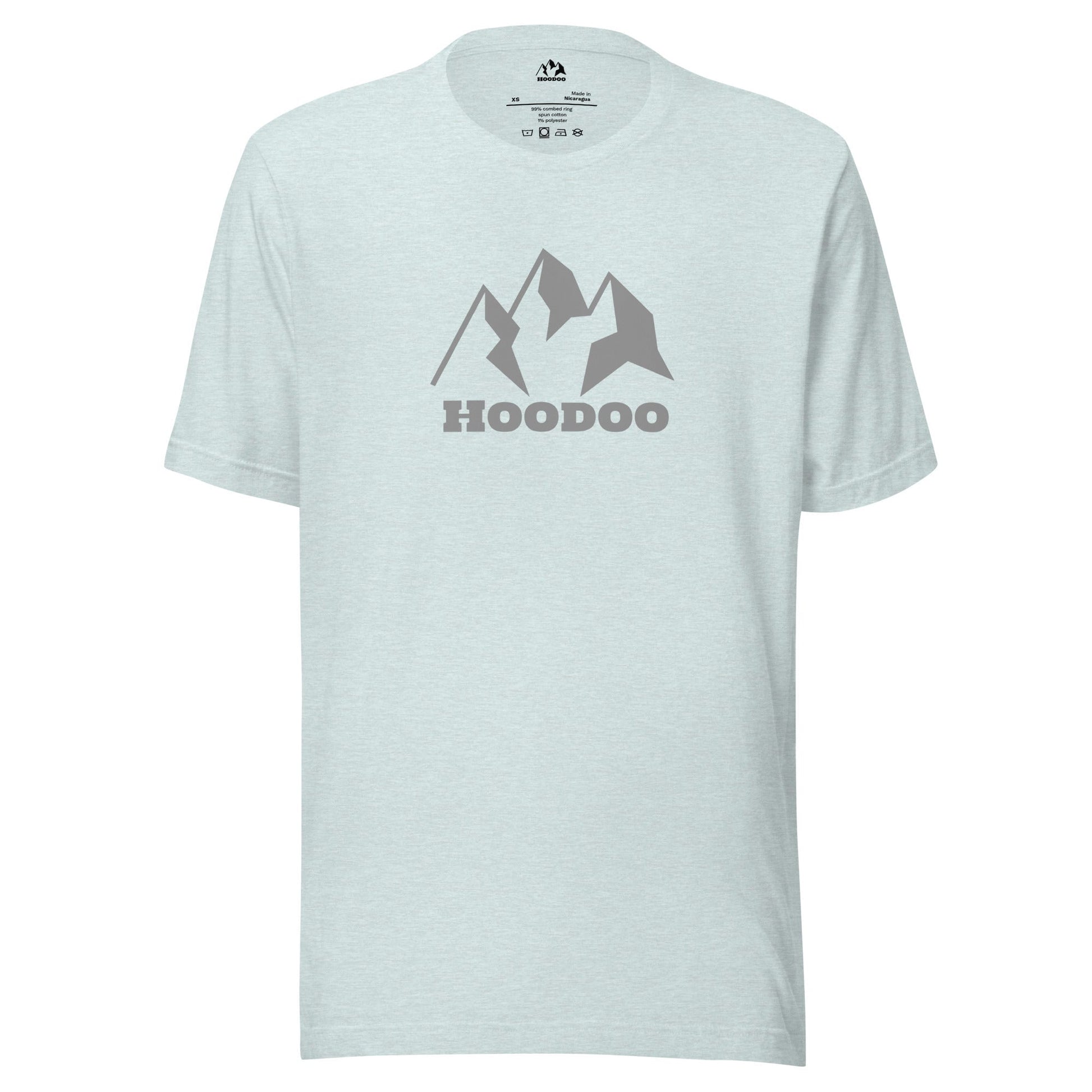 Hoodoo Logo Unisex Tee Hoodoo Sports Heather Prism Ice Blue XS 