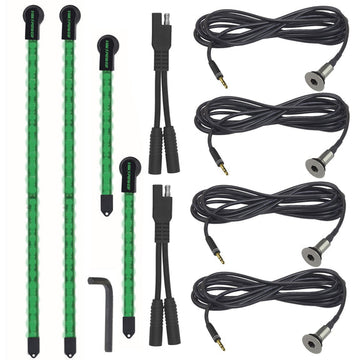 YakPower Green 4-Piece LED Light Kit (2pc 10in. and 2pc 20in.) Kayak Light YakPower 